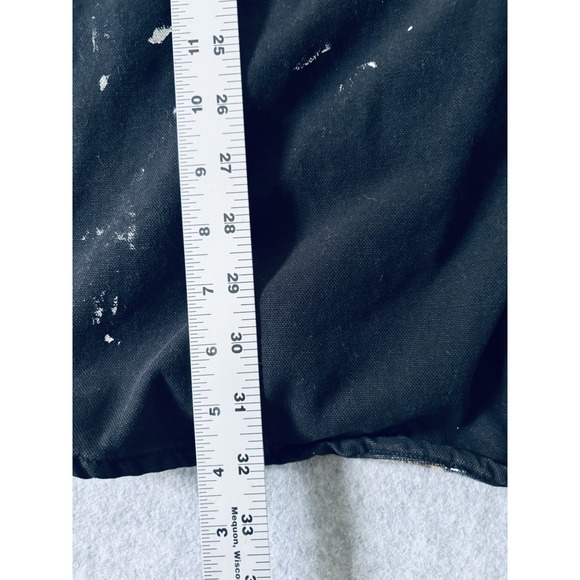 Carhartt S296 BLK Canvas Flannel Lined Snap Shirt Jacket‎ Black  2XL Distressed - Picture 7 of 8